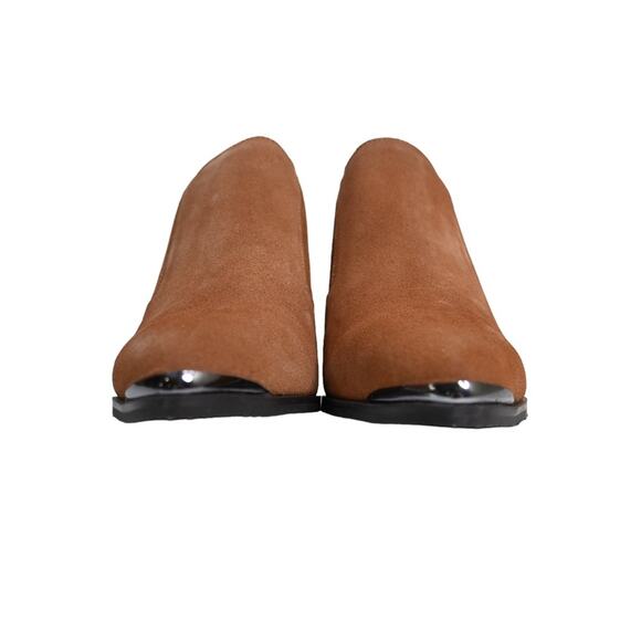 NYDJ Womens 7.5 Wilma Pointed Toe Suede Mule in Cognac NEW - Picture 3 of 10